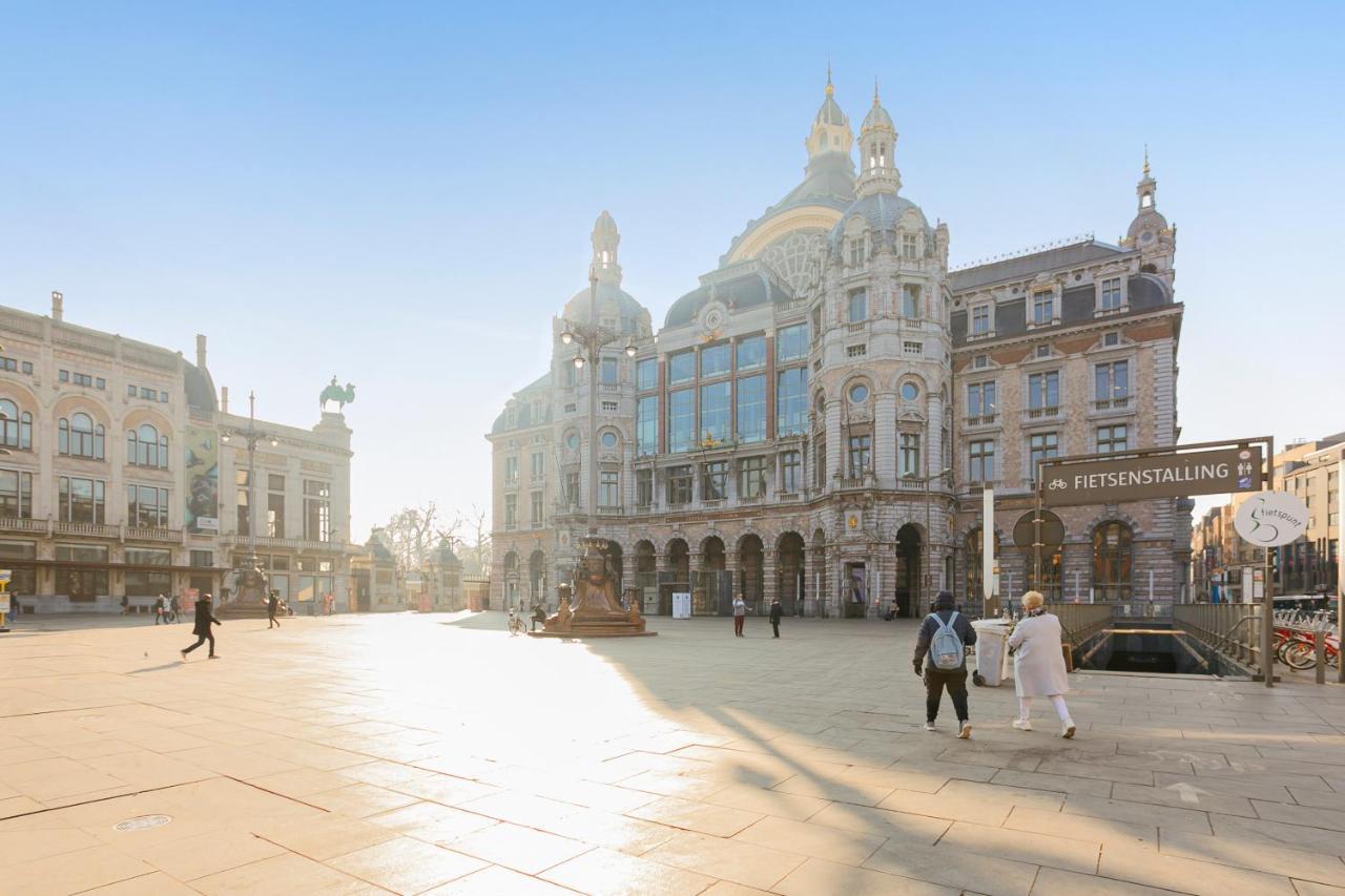 Studio In City Center With Terrace, Netflix - Wifi Antwerpen Eksteriør billede